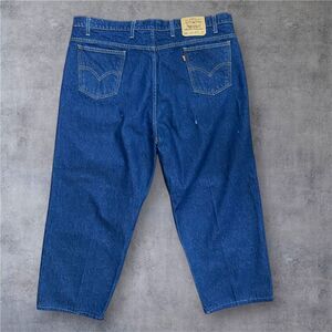 Levi's 550 Vintage 1996 Relaxed Fit Orange Tab Denim Blue Jeans Men's 46 x 28